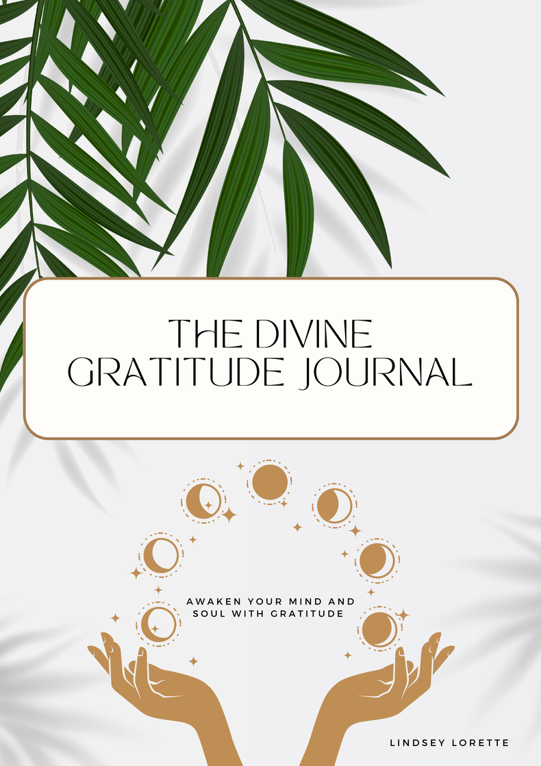 The cover of The Divine Gratitude Journal by Lindsey Lorette